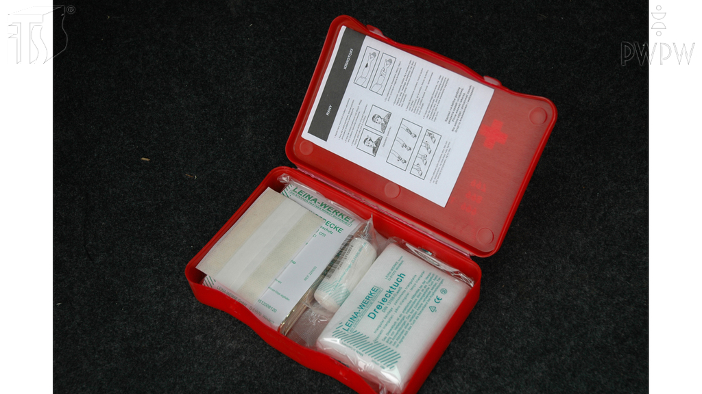 Is a first-aid kit a piece of obligatory equipment in any motor vehicle?